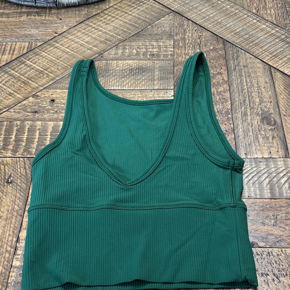 Lululemon Green Ribbed Tank Top - Picture 2 of 2